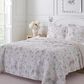 Revman Breezy Floral 3-Piece King Quilt Set in Pastel Grey, , large