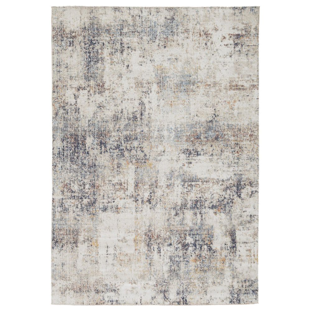 Ashley Jerelyn 7"10" x 10" Gray, Ivory and Orange Indoor/Outdoor Area Rug, , large
