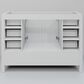 Lexora Home Jacques 48" Single Bathroom Vanity in White with 2 cm White Quartz Top and Rectangular Sink, , large