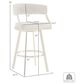 Armen Living Saturn Swivel Counter Stool in Gold, , large
