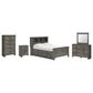 Ashley Frandern 6-Piece Full Bookcase Storage Bedroom Set in Rustic Warm Gray, , large