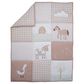 Lambs & Ivy Farmyard 3-Piece Crib Bedding Set in Taupe, White and Sage Green, , large