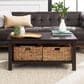 Walker Edison Mission Storage Coffee Table with Baskets in Espresso, , large