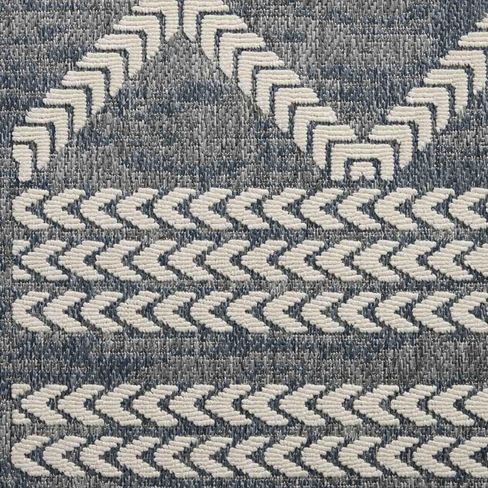 Loloi II Rainier RAI-05 7&#39;10&quot; x 10&#39;10&quot; Denim and Ivory Indoor/Outdoor Area Performance Rug, , large