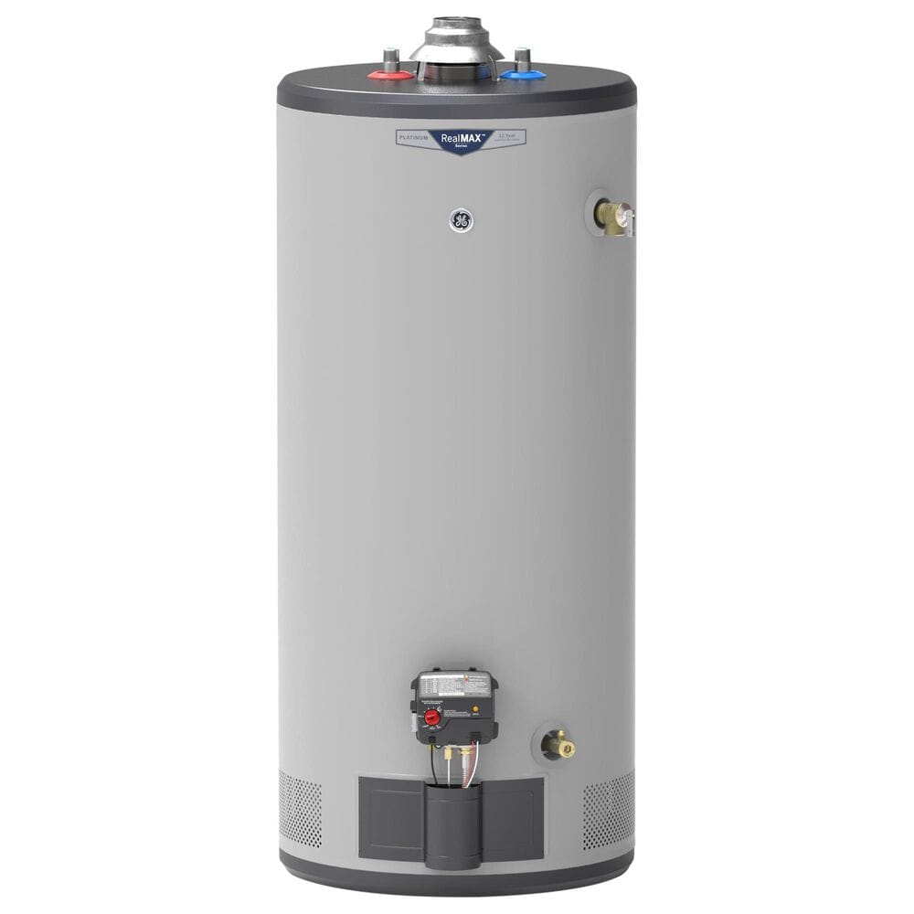 GE Appliances RealMAX Platinum 40-Gallon Short Natural Gas Ultra Low-NOx Atmospheric Water Heater in Gray, , large