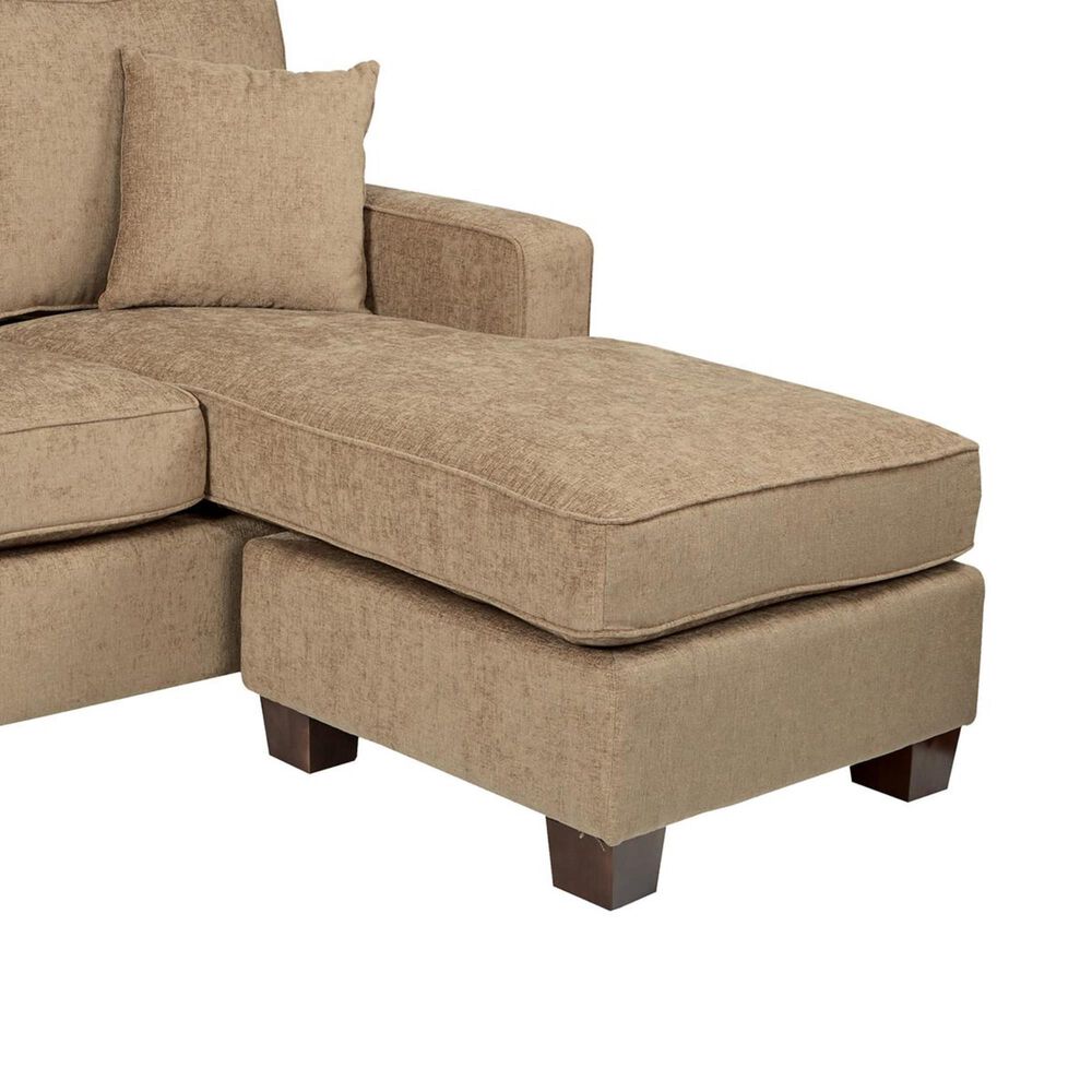 OSP Home Russell Reversible Sectional with Chaise in Brown NFM