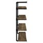 Pacific Landing Elmcrest 4-Shelf Wall Bookshelf in Rustic Oak and Black, , large