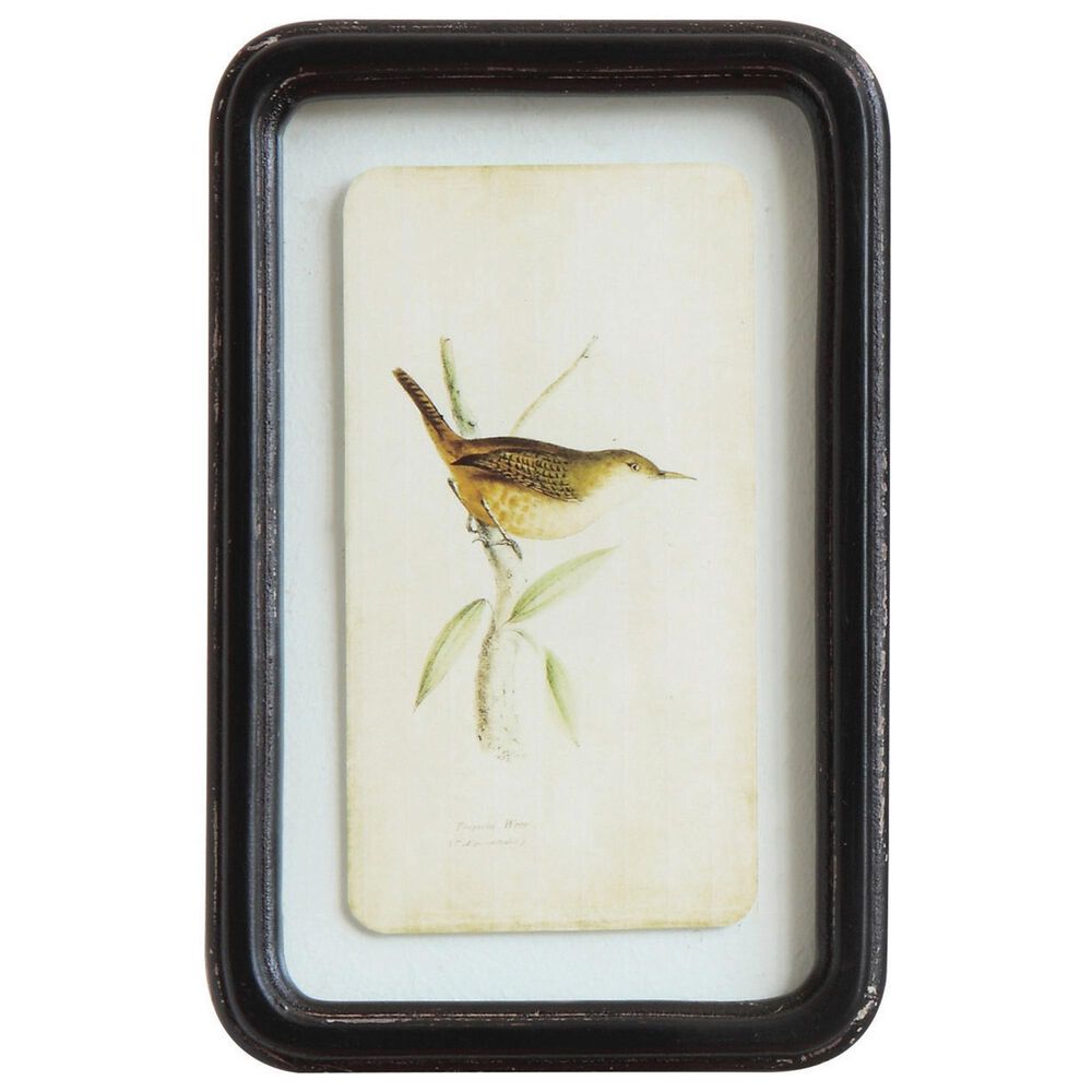Creative Coop Heirloom 7" x 11" Wall Decor with Floating Bird Art in Multicolor (Set of 6), , large