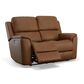 Flexsteel Henry Power Reclining Loveseat with Headrests and Lumbar in Caramel, , large