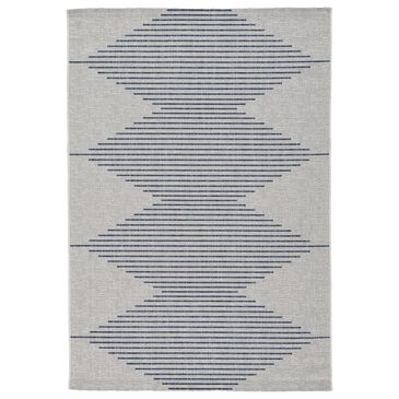 Signature Design by Ashley Alverno 7"10" x 10"2" White and Blue Indoor/Outdoor Area Rug, , large