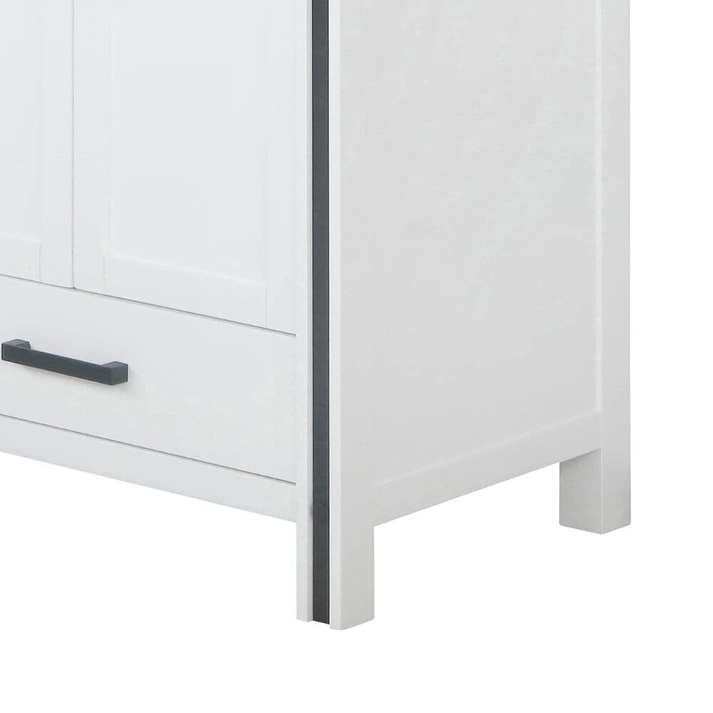 Lexora Home Ziva 30&quot; Single Bathroom Vanity in White with 2 cm White Cultured Marble Top and Rectangular Sink, , large