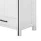 Lexora Home Ziva 30" Single Bathroom Vanity in White with 2 cm White Cultured Marble Top and Rectangular Sink, , large