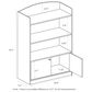 HOMLUX 4-Tier Bookshelf with 2-Door Storage Cabinet in Pink, , large