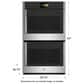 GE Profile 30" Double Wall Oven with Right-Hand Side-Swing Doors in Stainless Steel, , large
