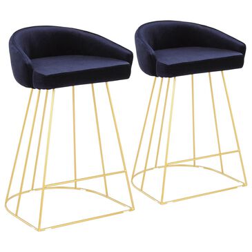 Lumisource Canary Counter Stool in Blue/Gold (Set of 2), , large