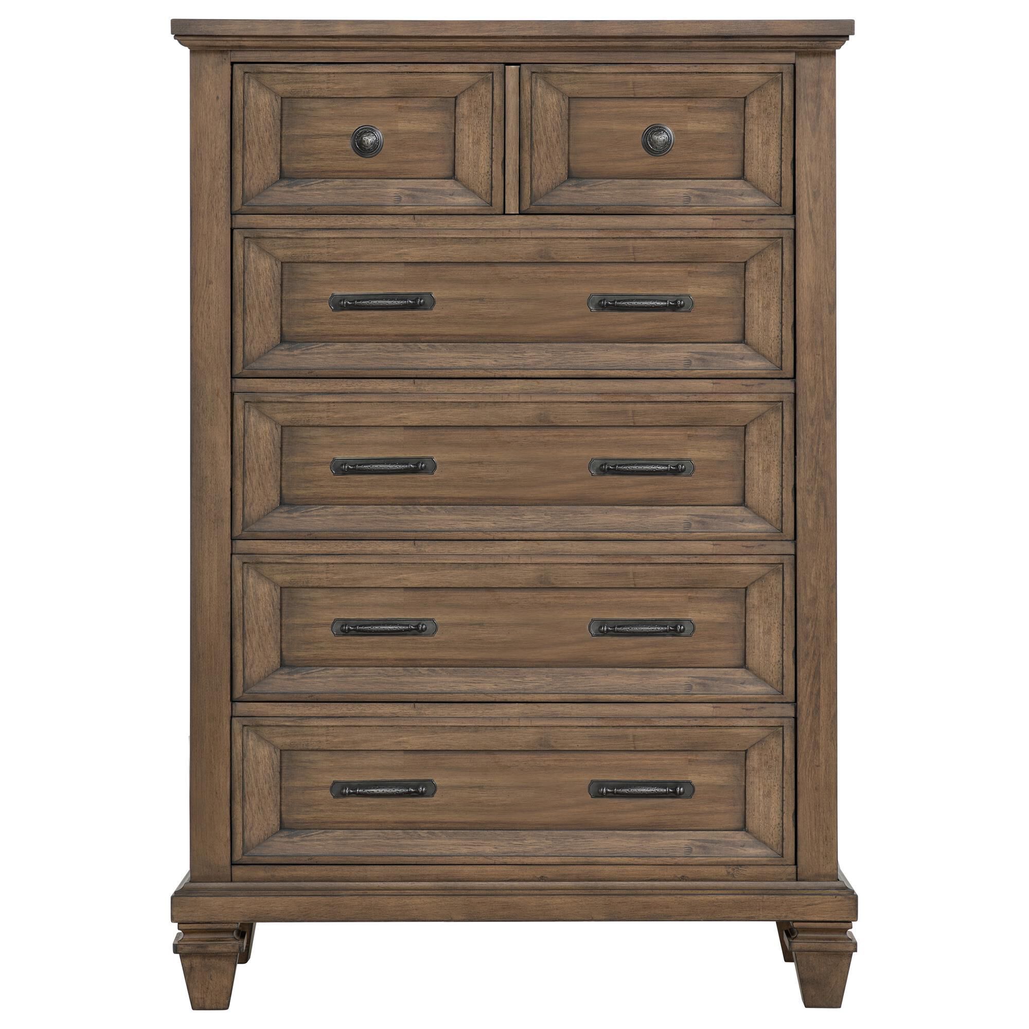New Heritage Mariana 5-Piece King Panel Bedroom Set in Vintage Mocha