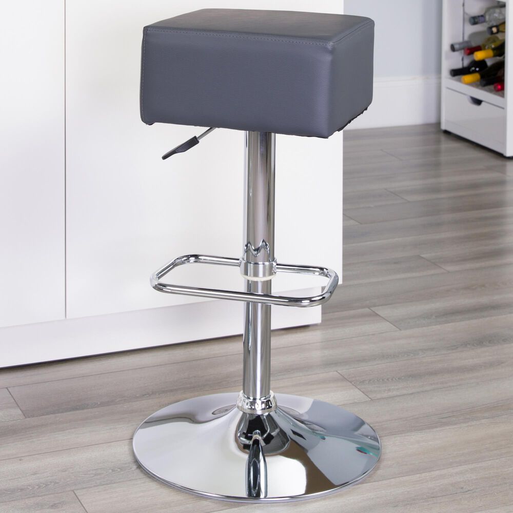 Flash Furniture Adjustable Barstool in Gray, , large