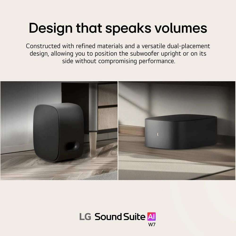 LG 8" Sound Suite W7 Wireless Subwoofer in Black, , large