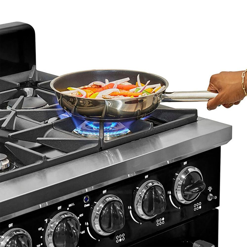 Unique Appliances Classic Retro 36" Pro Convection Gas Range in Midnight Black, , large