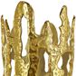 Maple and Jade 9" Abstract Drip Decorative Vase with Melting Designed Body in Satin Gold, , large