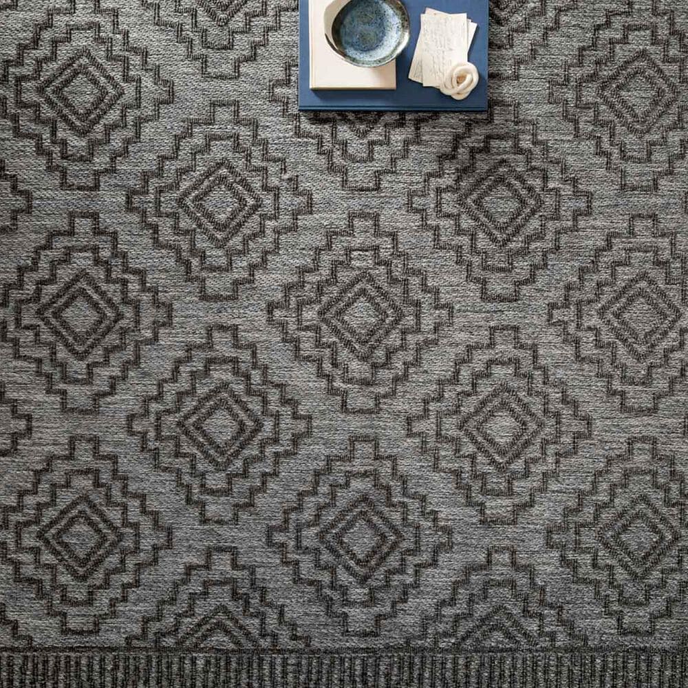 Loloi II Rainier 11&#39;6&quot; x 15&#39; Grey and Charcoal Indoor/Outdoor Area Performance Rug, , large