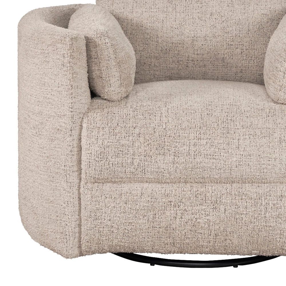Simeon Collection Radius Manual Swivel Glider Recliner in Burlap, , large