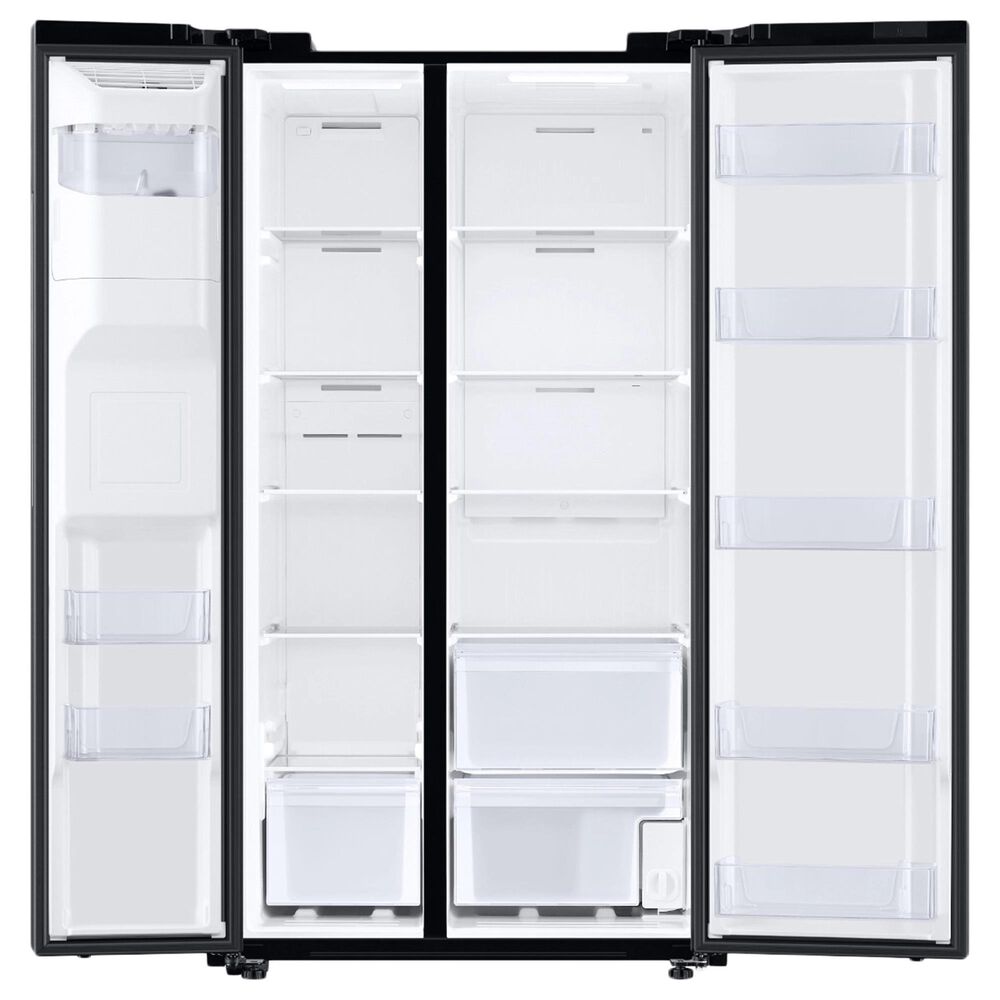 Samsung 27.4 Cu. Ft. Large Capacity Side by Side Refrigerator in Black Stainless Steel, , large