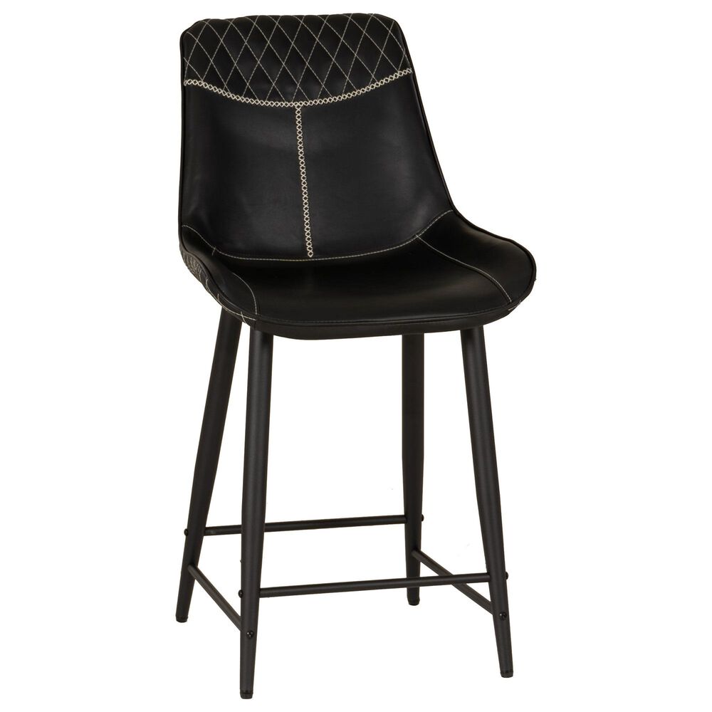 Linon Home Decor Elder 24" Counter Stool in Black, , large