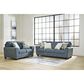 Ashley Cashton Stationary Loveseat in Blue, , large