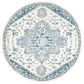Safavieh Micro-Loop 7" Round Ivory and Navy Area Rug, , large