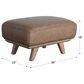 Interlochen Small Leather Ottoman in Sand, , large