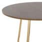 LumiSource Cosmo Contemporary Dining Table in Gold Metal and Walnut Wood by LumiSource, , large