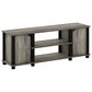 HOMLUX 43.8" TV Stand with 2-Door in French Oak and Black, , large