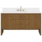 James Martin Hudson 60" Single Bathroom Vanity in Honey Oak with 3 cm Tajnar Eclos Top and Rectangular Sink, , large