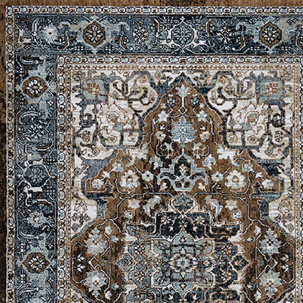 RIZZY Elite 10&#39; x 13&#39; Brown and Denim Area Rug, , large
