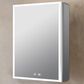 Lexora Home Mesa 20" x 28" LED Mirror Medicine Cabinet with Defogger in Aluminium, , large