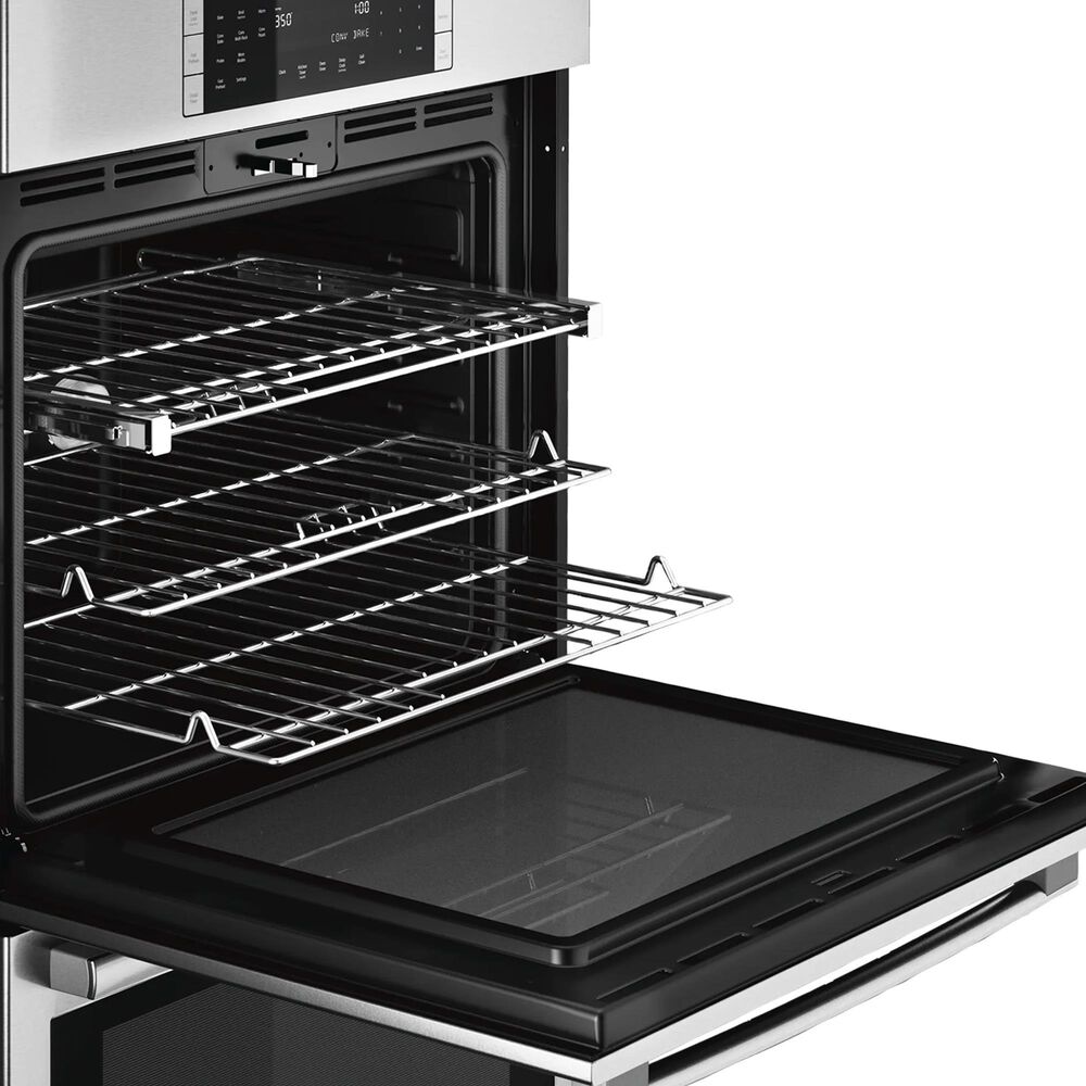 Bosch 800 Series 2-Piece Kitchen Package with Stainless Steel 30&quot; Double Electric Wall Oven and 36&quot; Black Induction Cooktop, , large