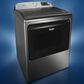 Maytag 7.4 Cu. Ft. Electric Smart Top Load Dryer with Pet Pro Option in Classic Silver, , large