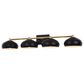 Vaxcel Belmont 4-Light Bathroom Vanity in Matte Black and Satin Brass, , large