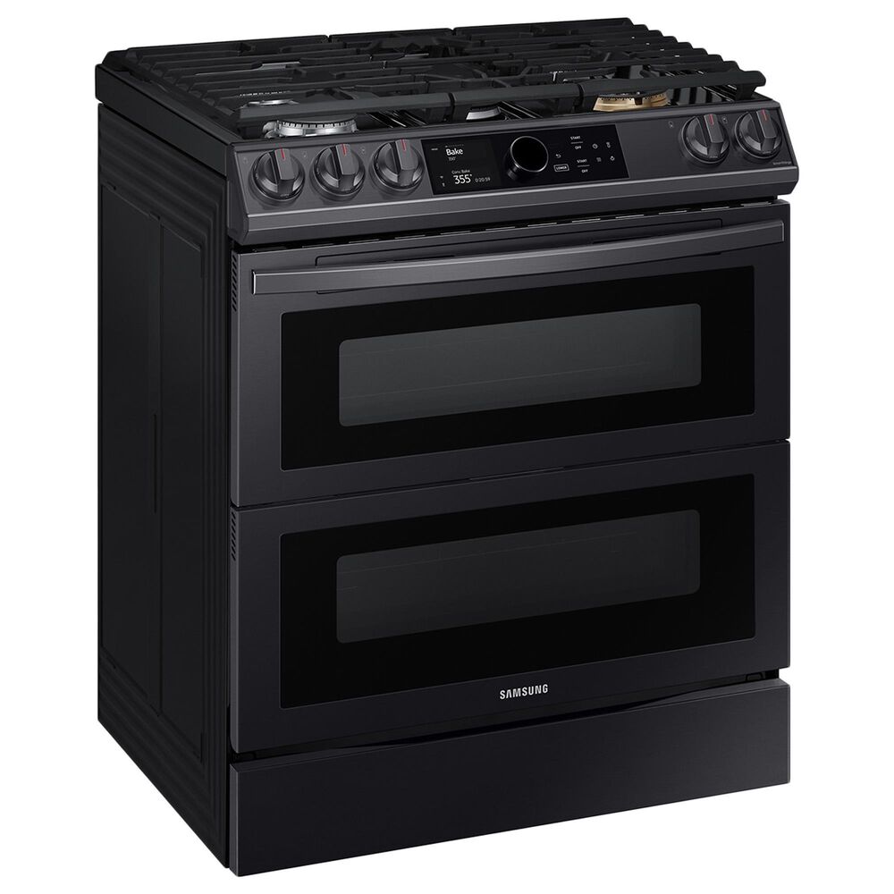 Samsung 6.3 Cu. Ft. SlideIn Dual Fuel Range with Smart Dial in Black Stainless Steel Shop NFM