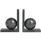 Maple and Jade Sleek Orb Decorative Bookend in Polished Black and Gray (Set of 2), , large