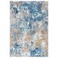 Safavieh Aston ASN710 5"3" x 7"7" Navy and Gold Area Rug, , large