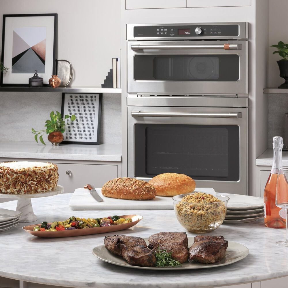Cafe 30" Combination Double Wall Oven with Convection in Stainless Steel, , large