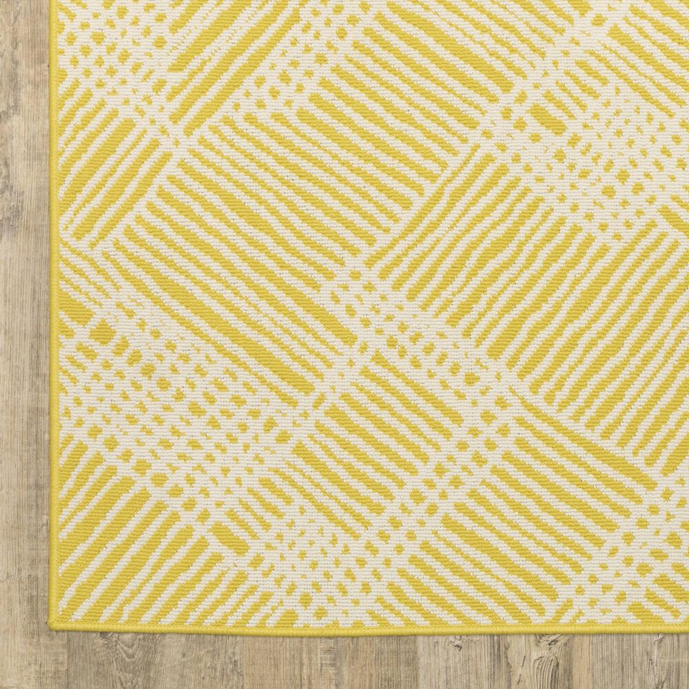 Oriental Weavers Havana Yellow and Ivory 1'10" x 7'3" Indoor/Outdoor Runner, , large