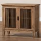 Baxton Studio Clement 2-Door Accent Storage Cabinet in Medium Oak, , large