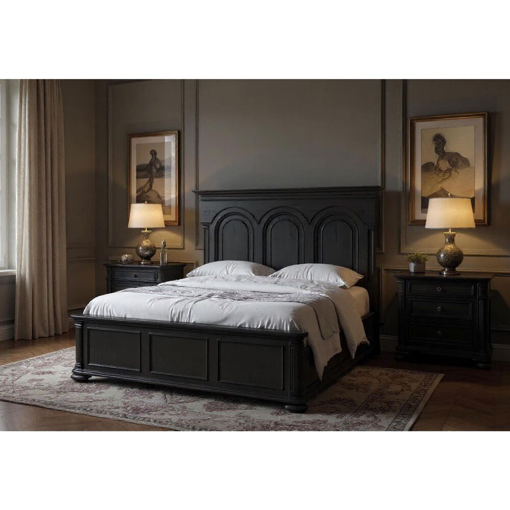 Vantage Atrium 3-Drawer Nightstand in Hand Rubbed Black, , large
