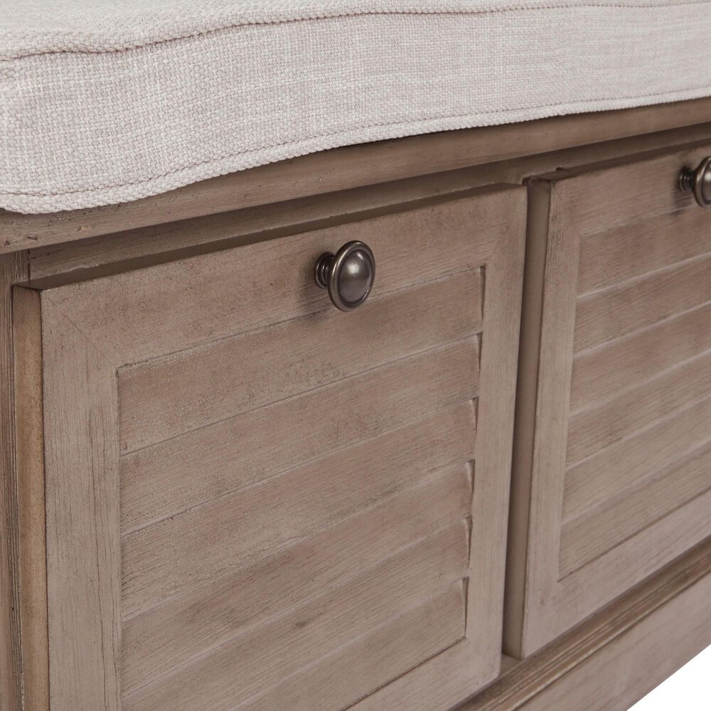 OSP Home Dover Storage Bench in Antique Gray, , large