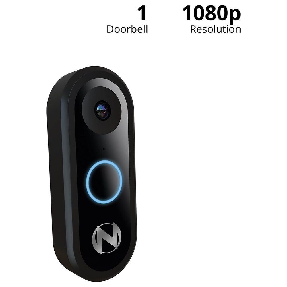 Night Owl 1080p Video Doorbell - Wired - Black, , large