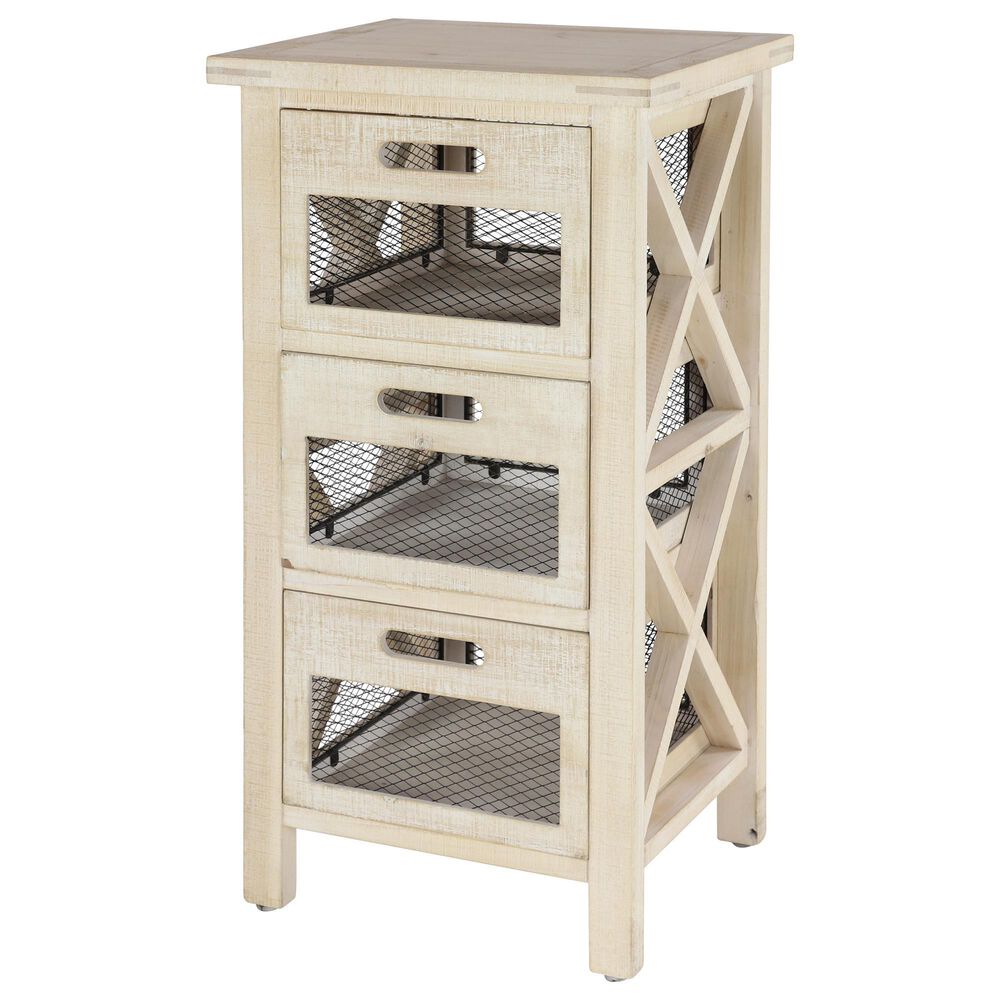 Uma Enterprises 16" x 32" Rustic Wood Storage Unit Light Brown, , large