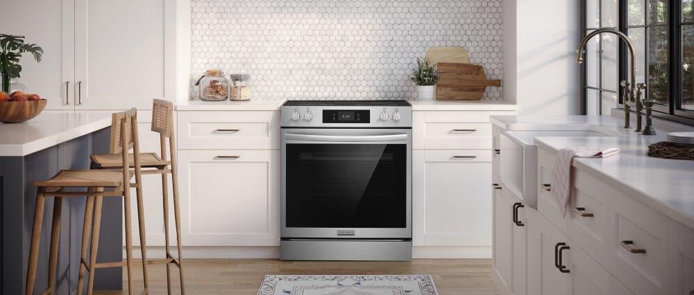 Frigidaire Gallery 30&quot; Freestanding Electric Convection Range with Stone-Baked Pizza in Stainless Steel, , large